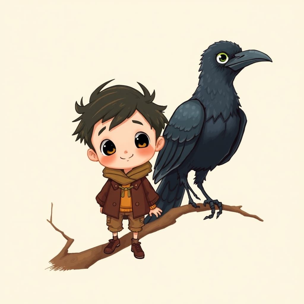 A Lonely Child Finds Friendship With a Crow