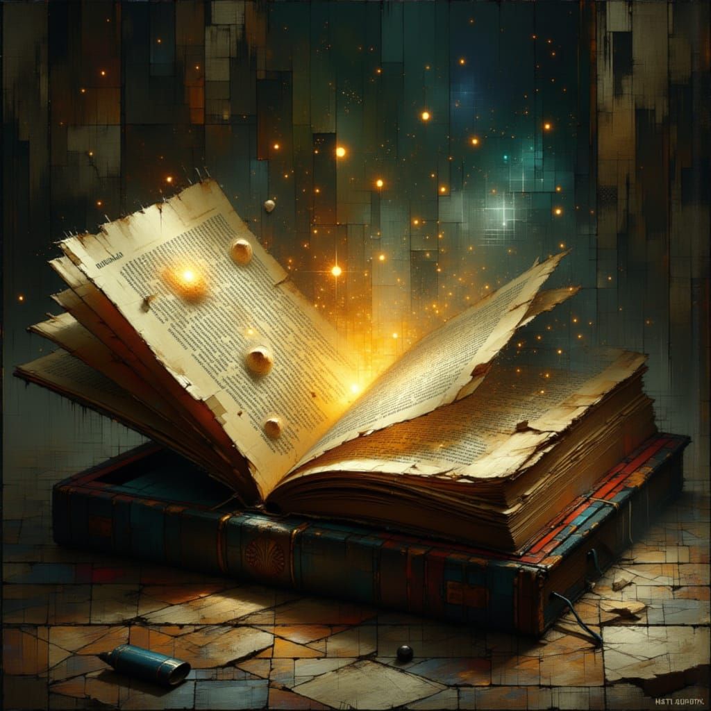 Mysterious Ancient Book Emitting Sparks