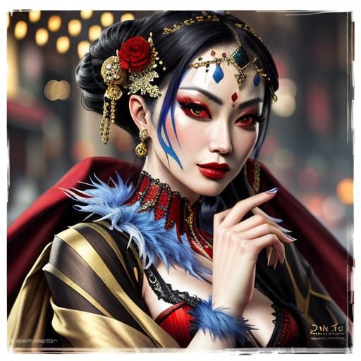 Cinematic Portrait of a Courtesan in High Resolution