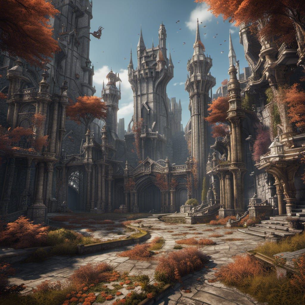 Fantastical Matte Painting with Intricate Detail