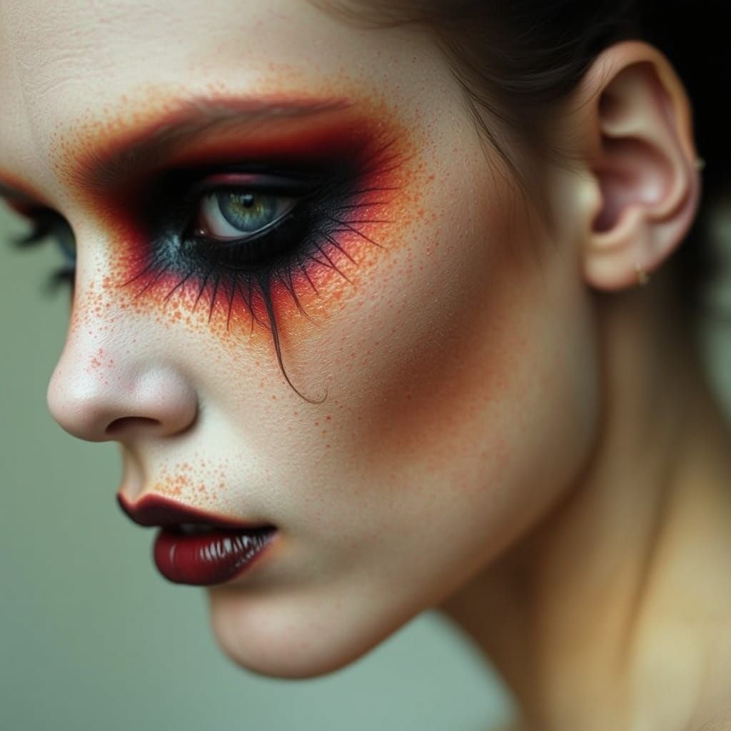 Bold Avant-Garde Makeup in Eerie Gradient Hues