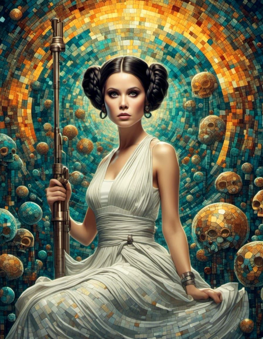 Princess Leia Mosaic Portrait