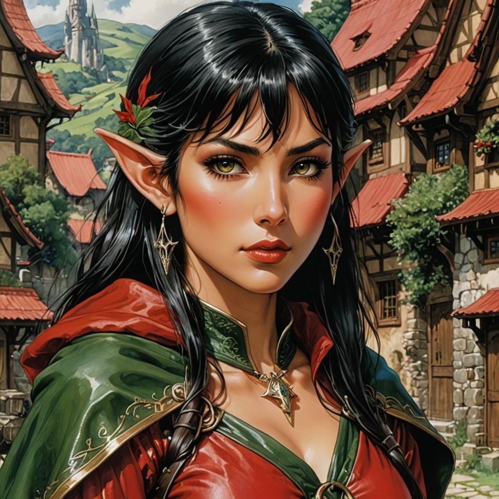 Elf Portrait in Anime Style