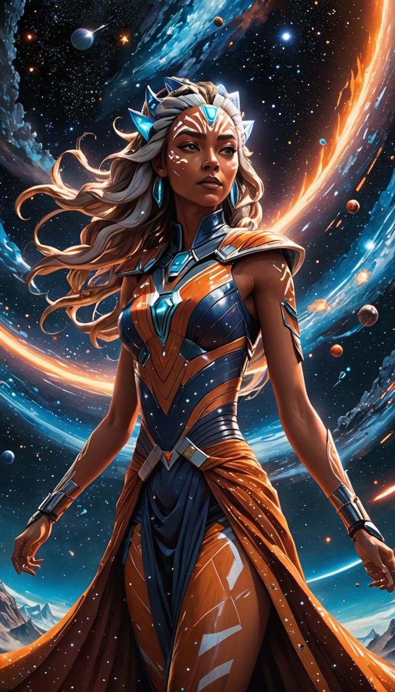 Ahsoka Tano as Cosmic Goddess in Space