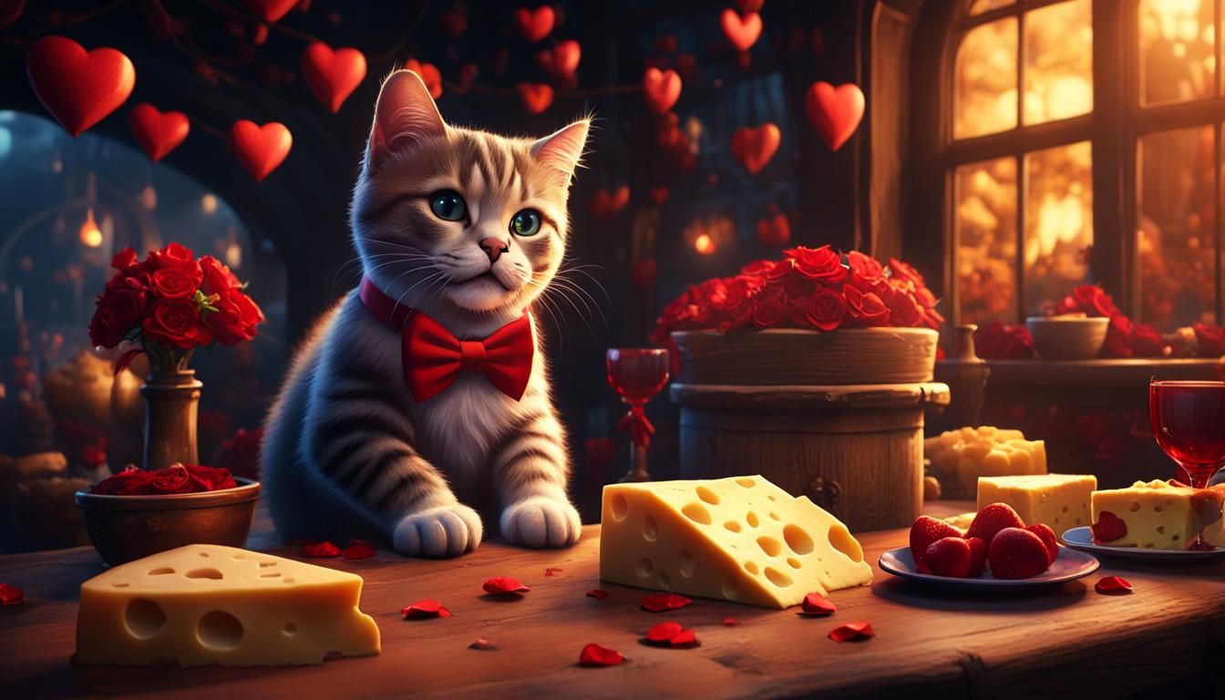Cats, Cheese, and Valentine's Night: Fantasy Concept Art