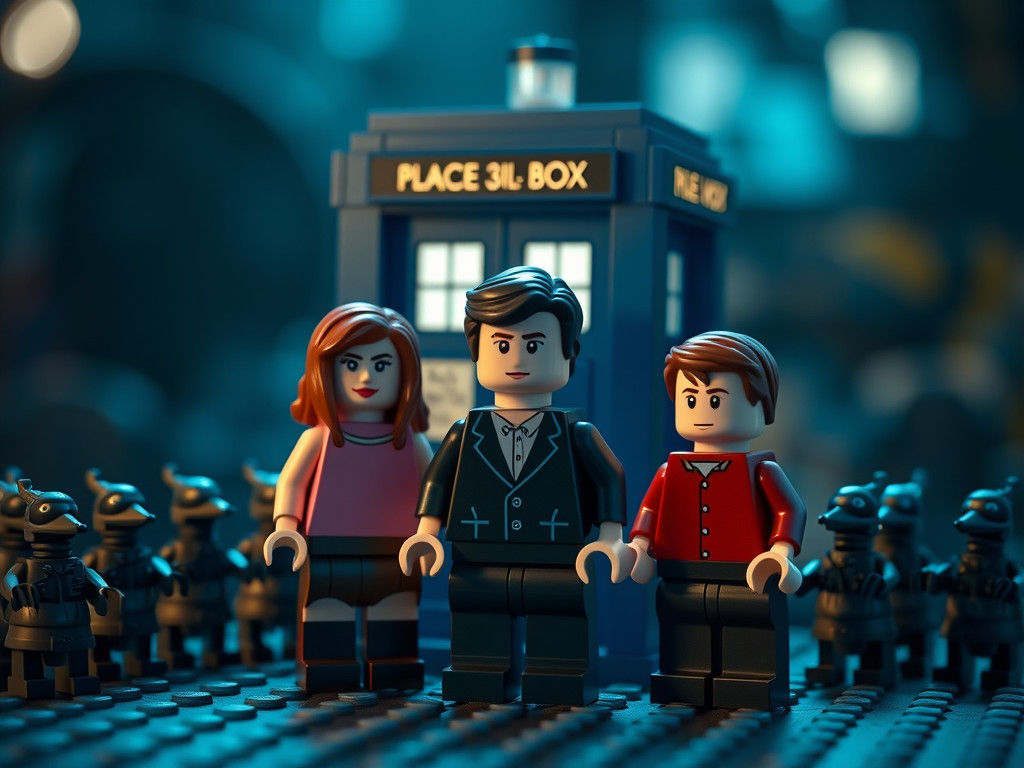 Lego Eleventh Doctor Diorama with Companions