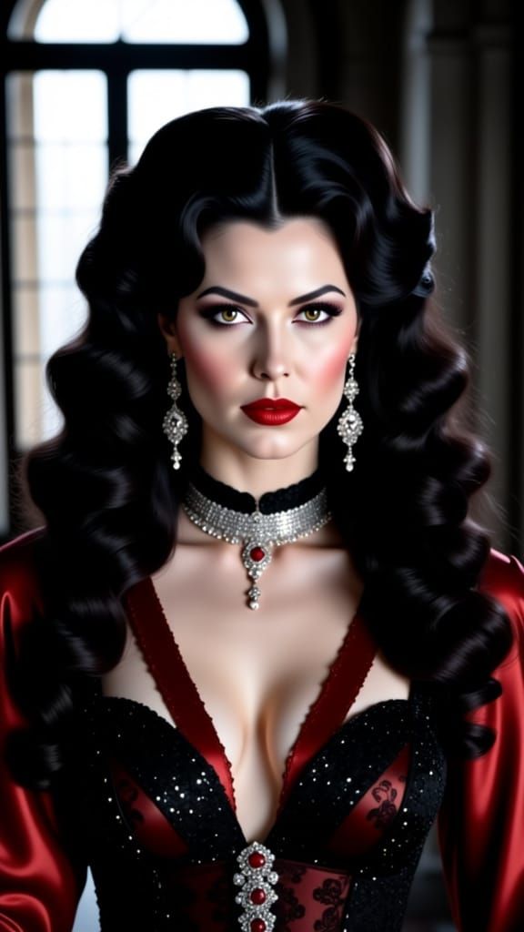 Gothic Portrait of Rebecca in Ornate Gown