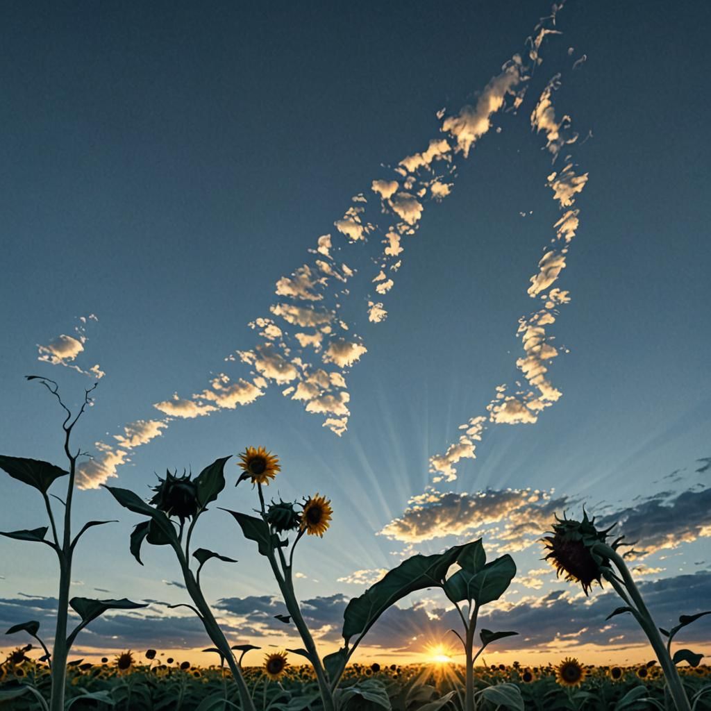 Golden Sunflower Field at Dawn