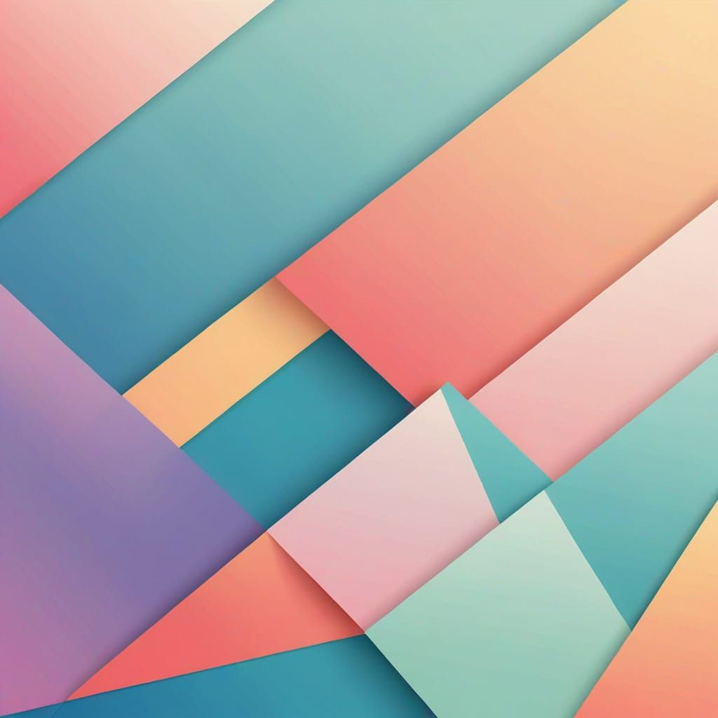 Minimalist Geometric Cover Design with Pastel Gradients