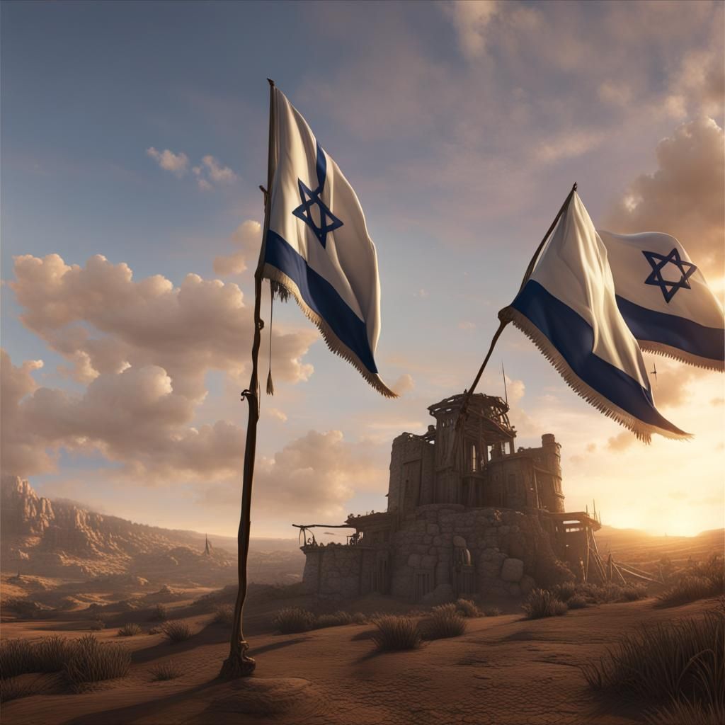 Kibbutz Nahal Oz Memorial: Israeli Flag Art