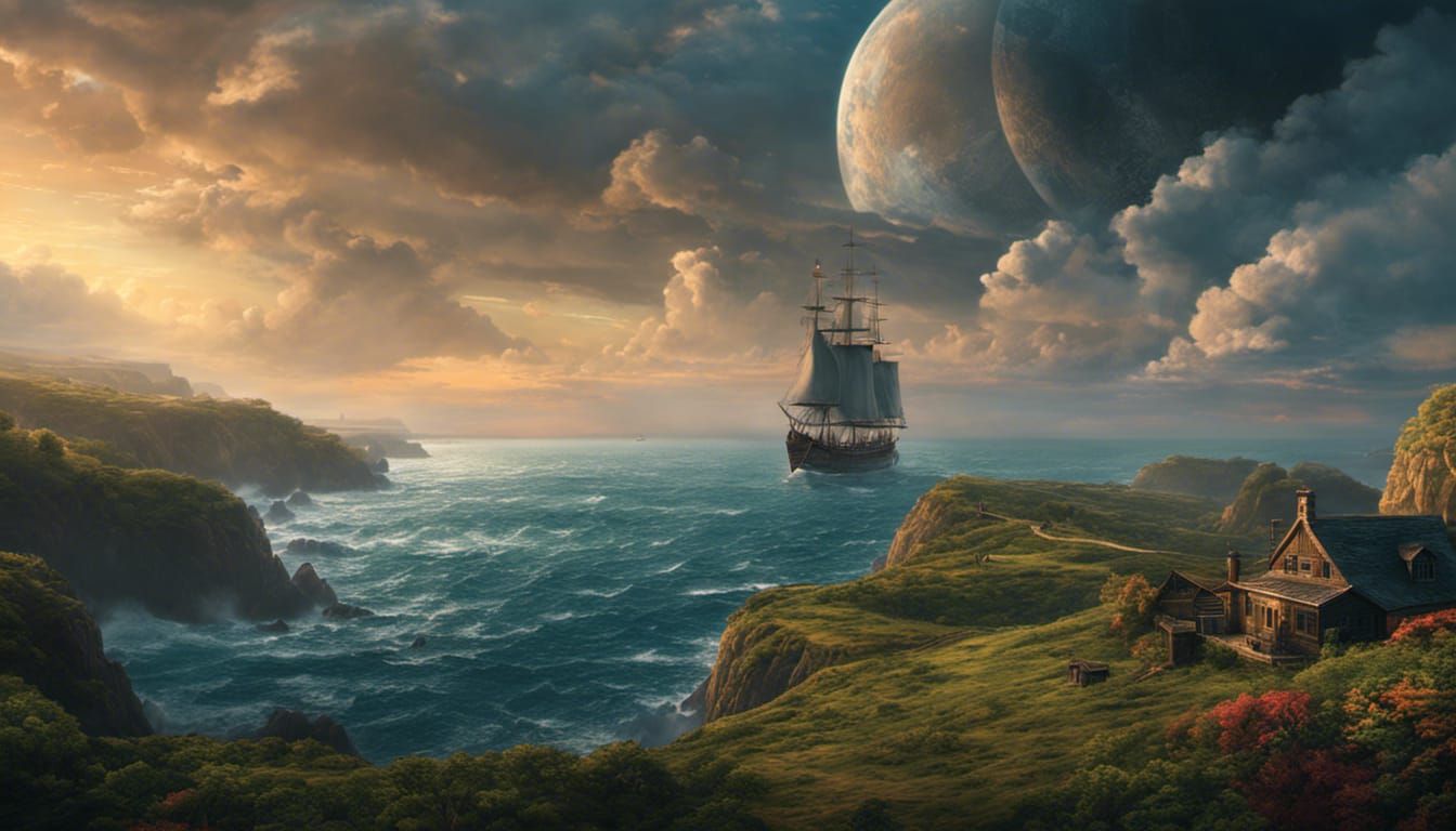Sailor Sees Land: Epic Digital Matte Painting