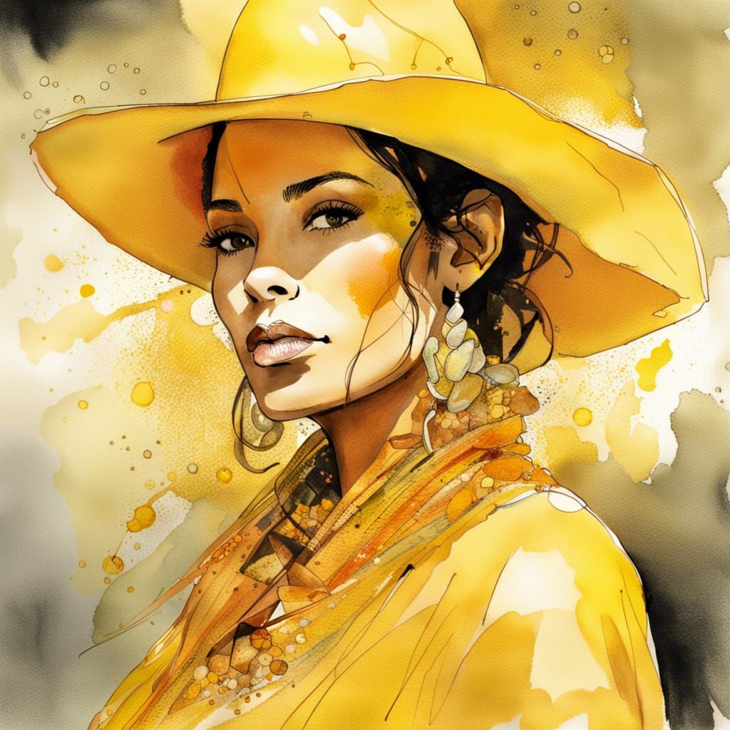 Colombian Woman Portrait in David Mack Style