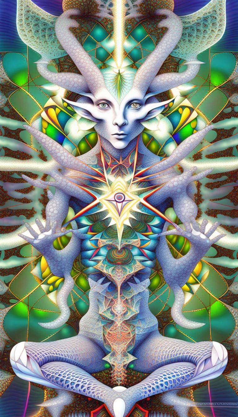 Geometric Fractal Structures with Cosmic Light