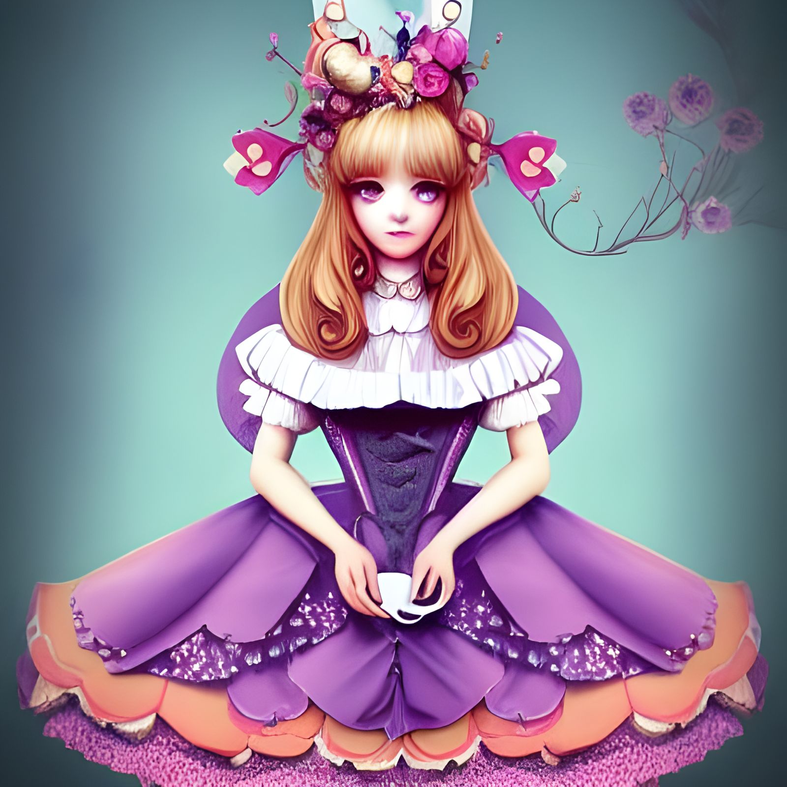 Alice in Wonderland Digital Art, Perfect Face