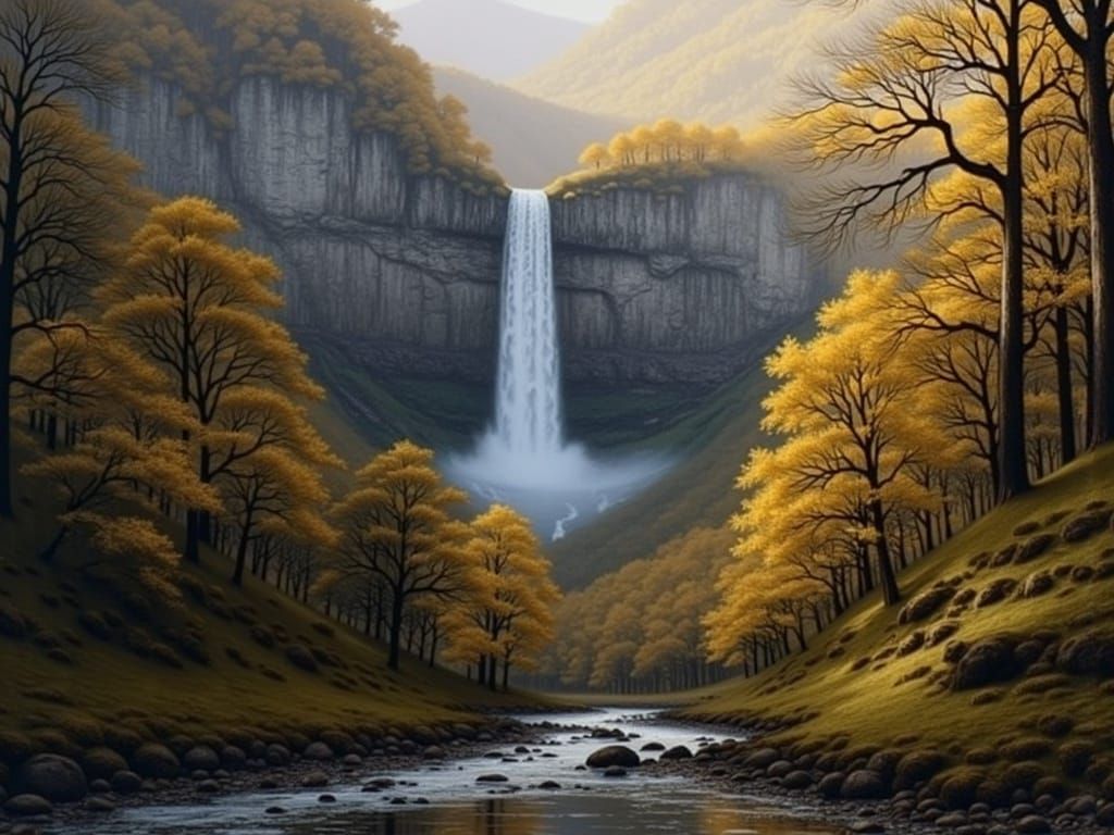 Breathtaking Bernese Oberland Waterfalls at Sunrise in Intri...