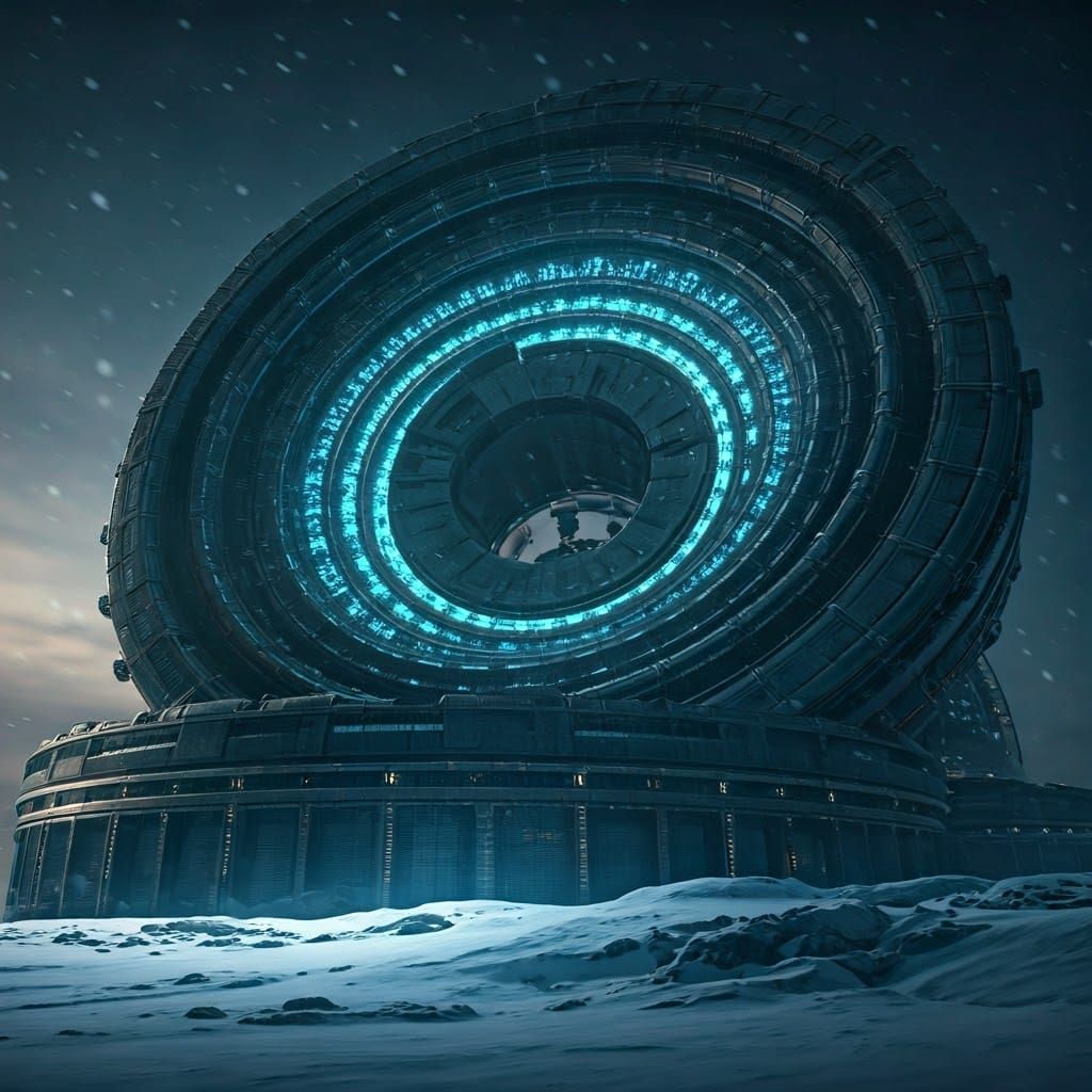 Futuristic Snow Power Generator With Blue Energy Cells