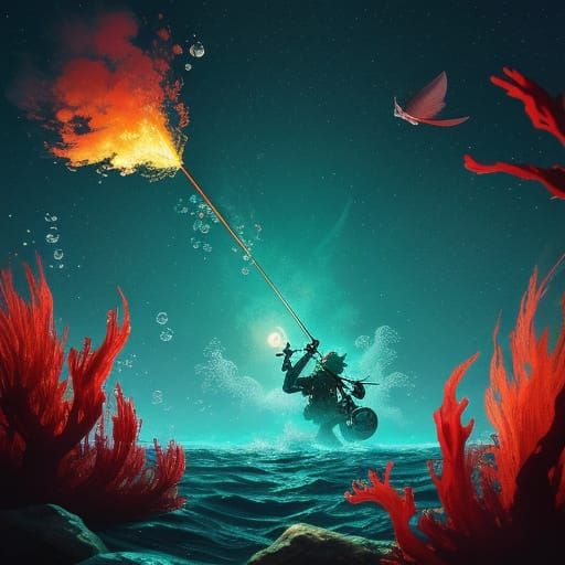 Anime Key Visual: Underwater Match Lighting