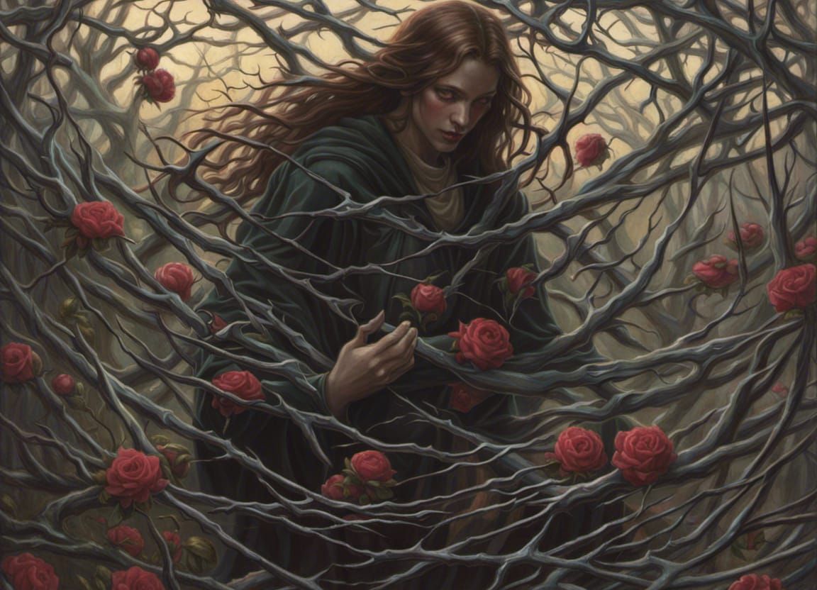 Ominous Thicket of Wild Rose Thorns
