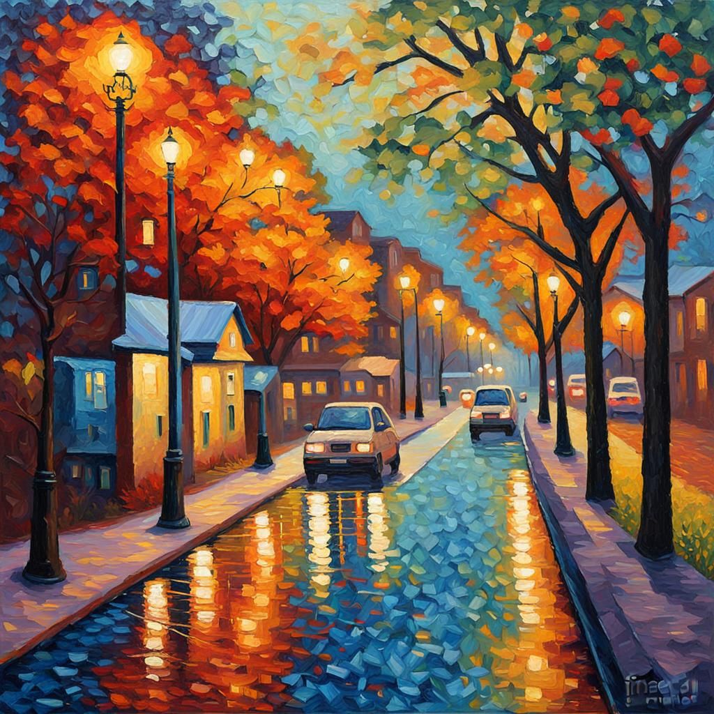 Austin, USA: Expressionist Oil Painting