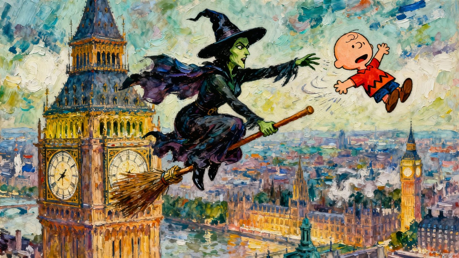 The Wicked Witch of the West is seen throwing the Peanuts co...
