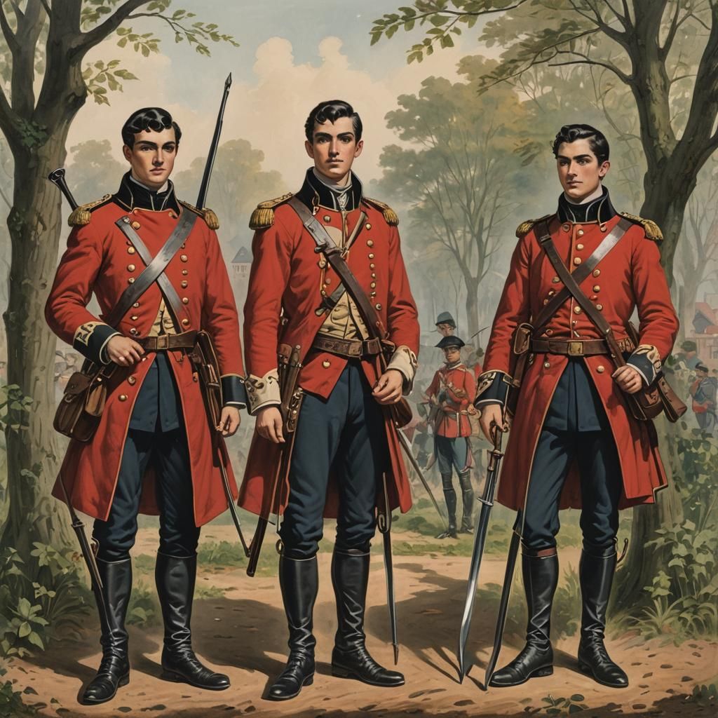 Revolutionary Soldiers in Anime Art Style