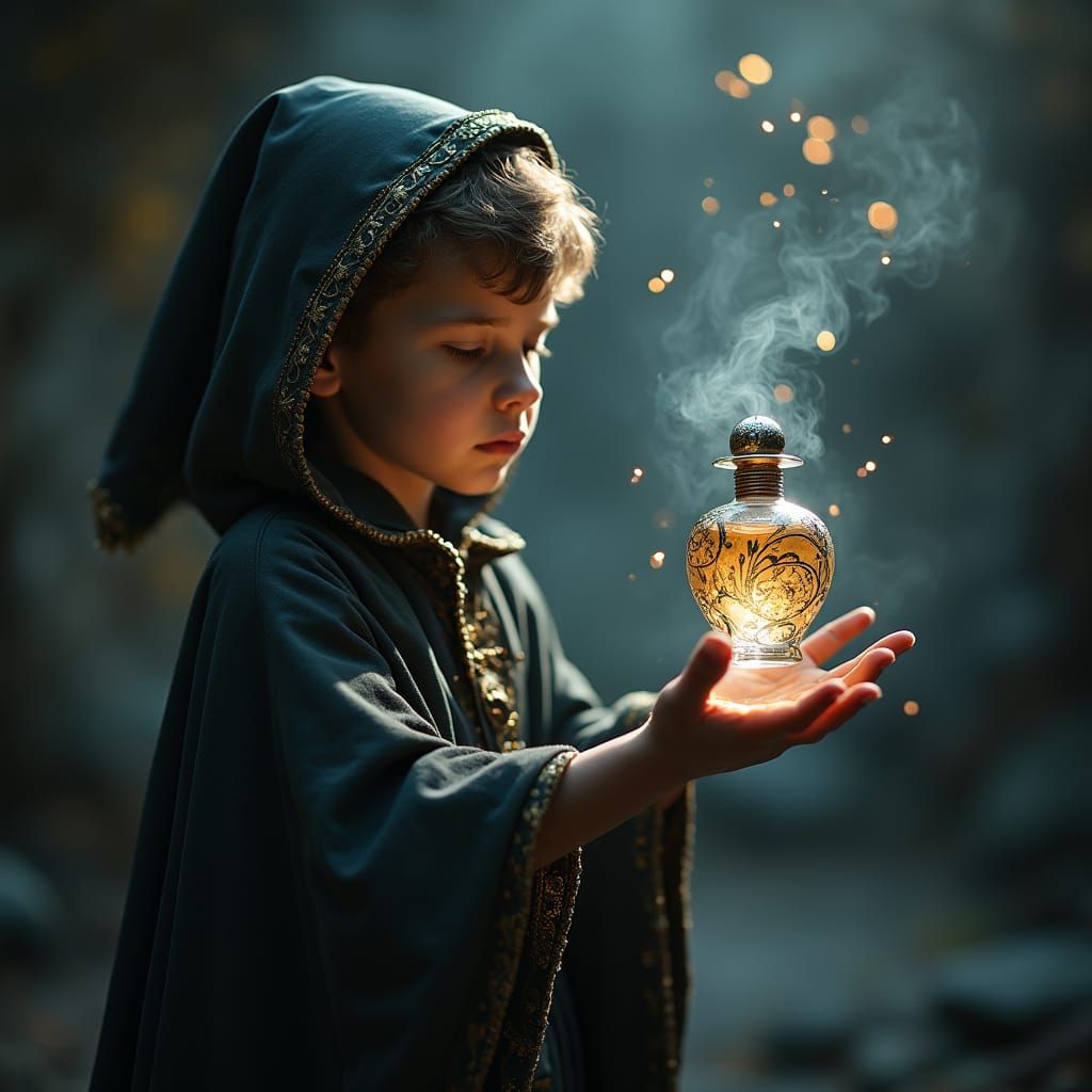 Mystical Perfume Summoning in an Ethereal Aura