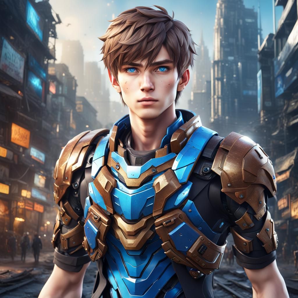 Anime Style Male Character Concept Art