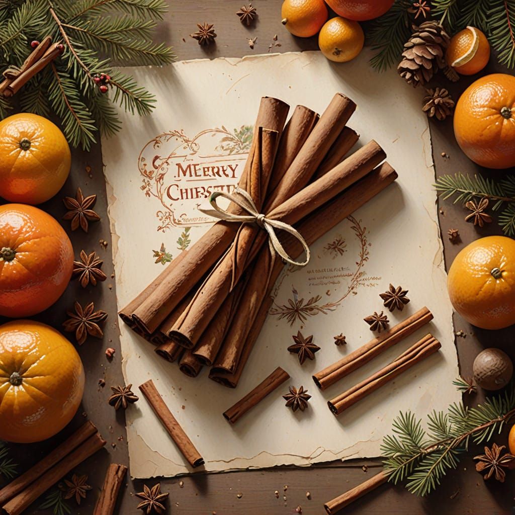 Rustic Christmas Wishes in Cozy Cinnamon Scents