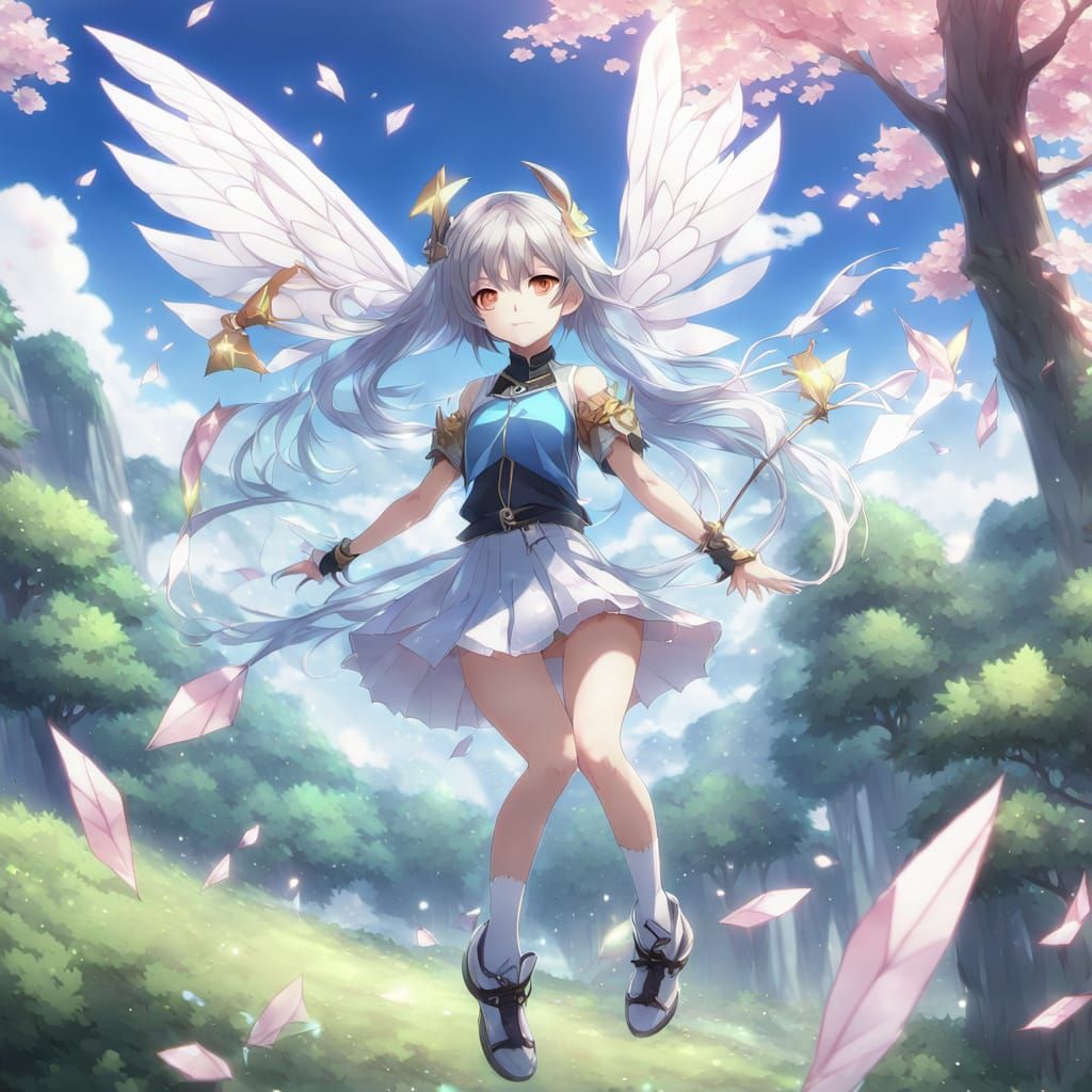 Fairies Dancing in Forest: 3D Anime Art