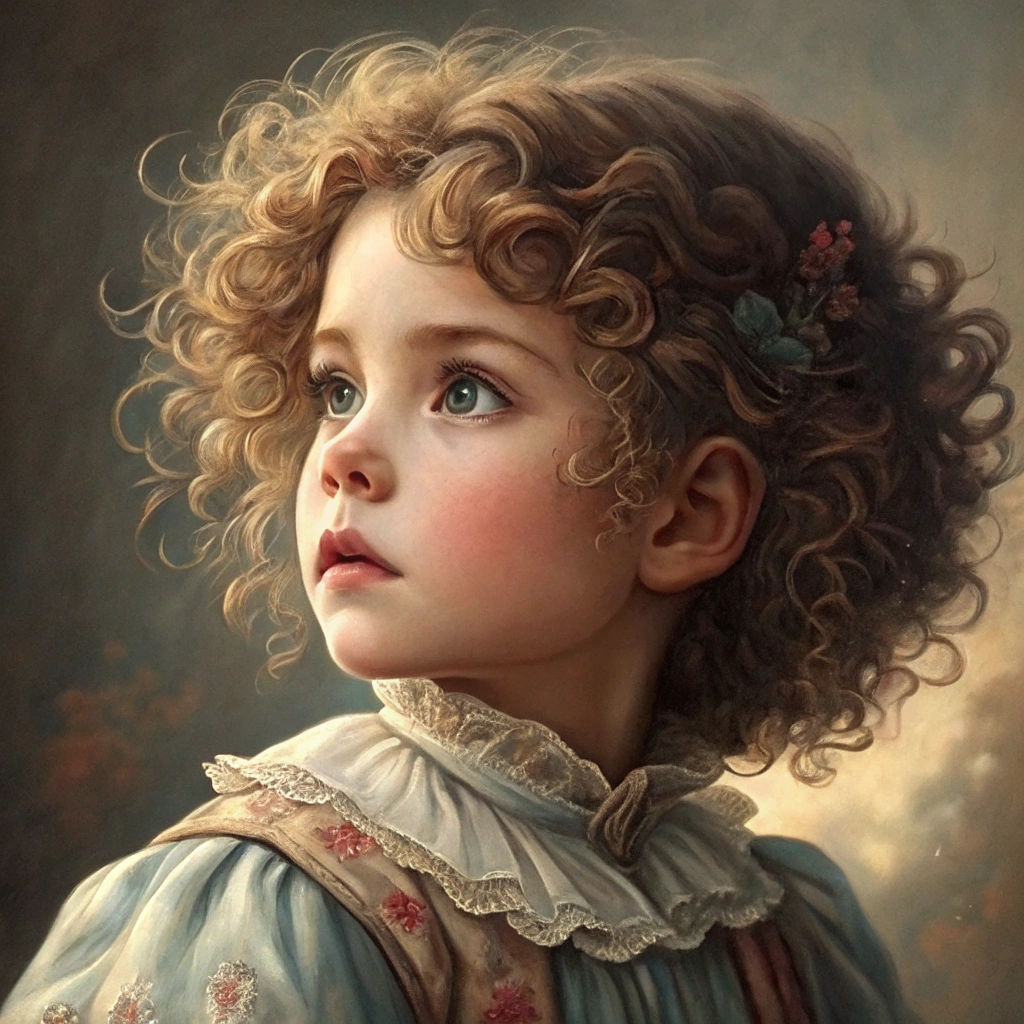 Beautiful Little Girl Portrait in Perfect Realism