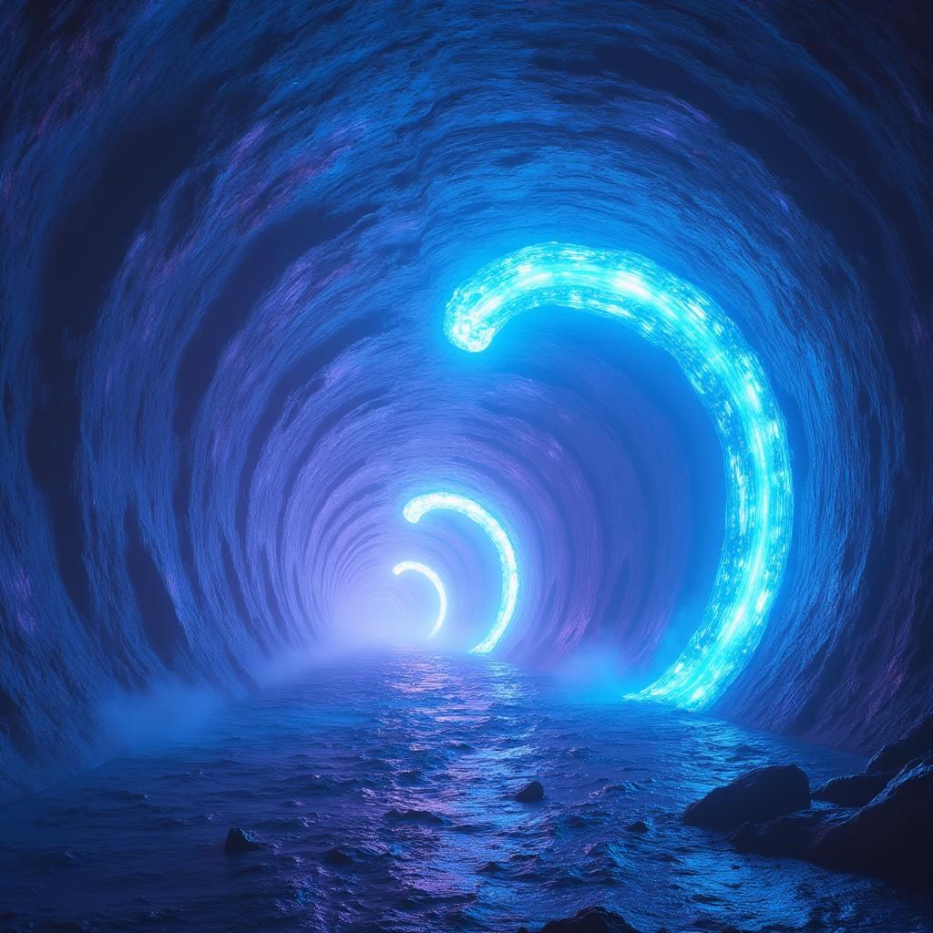 Glowing Magnetic Tunnel Pierces the Darkness of Space