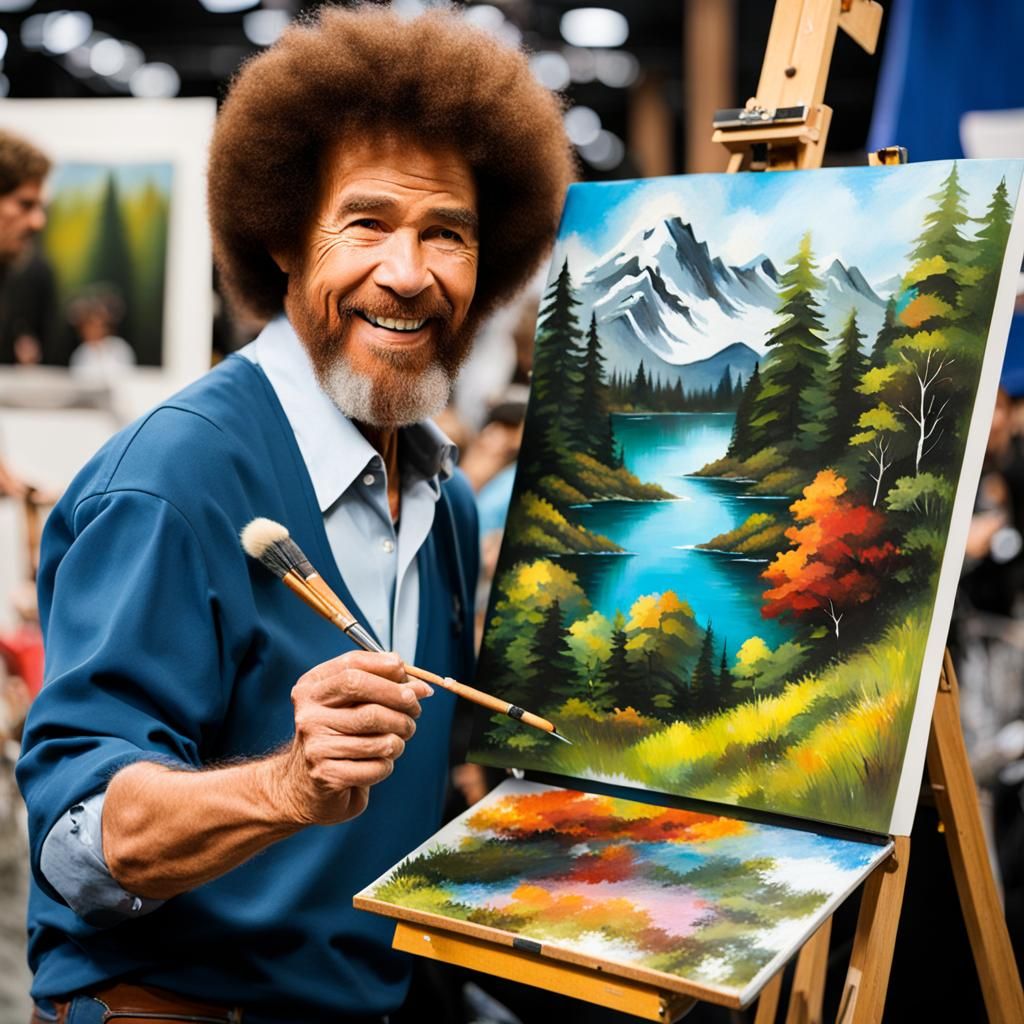 Bob Ross Painting with People