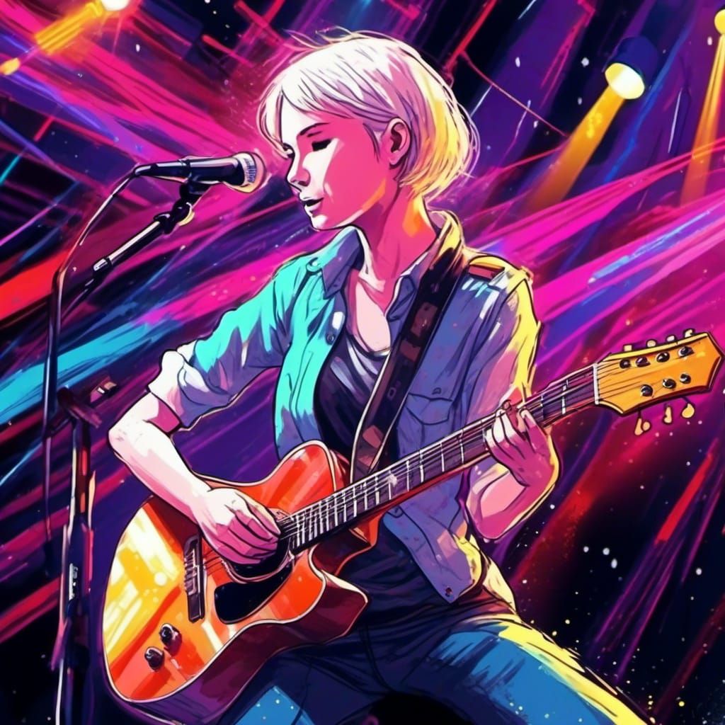 Anime Rock Star Concert: Vibrant Manga Key Visual