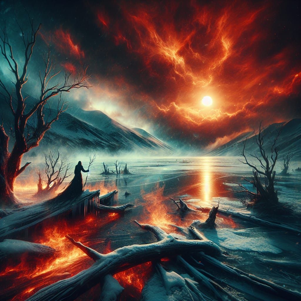 Winter Landscape: A Final Stand Against the Cold