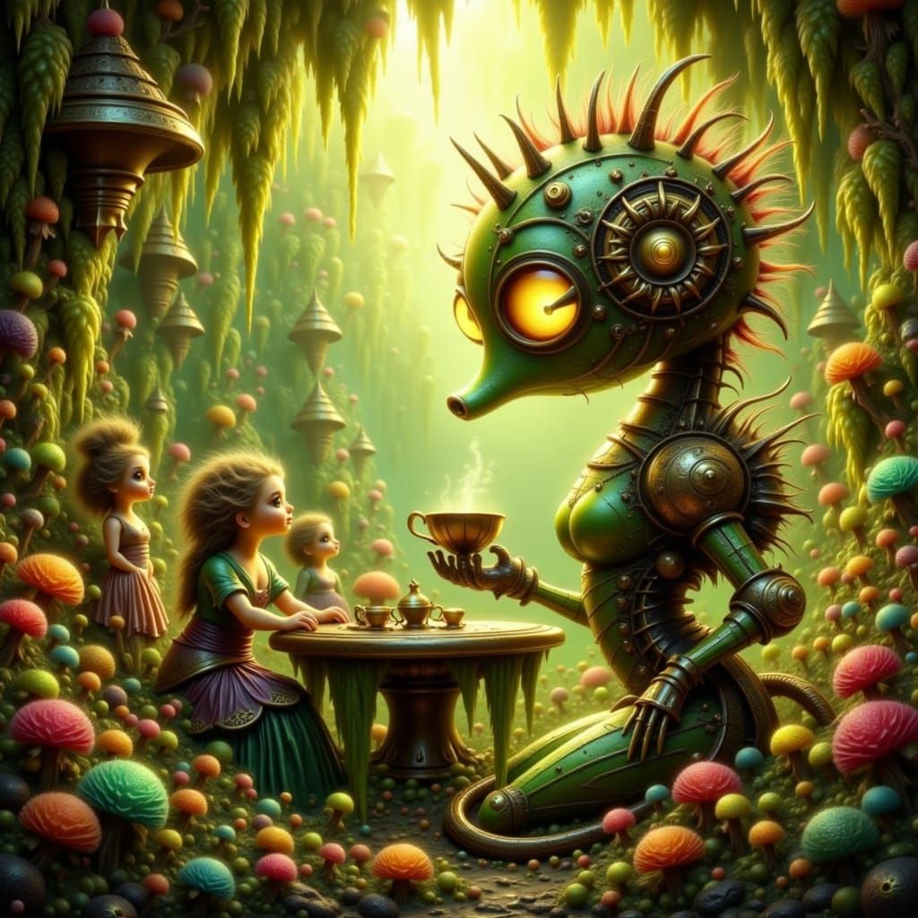 Steampunk Automaton Serves Tea to Victorian Ladies