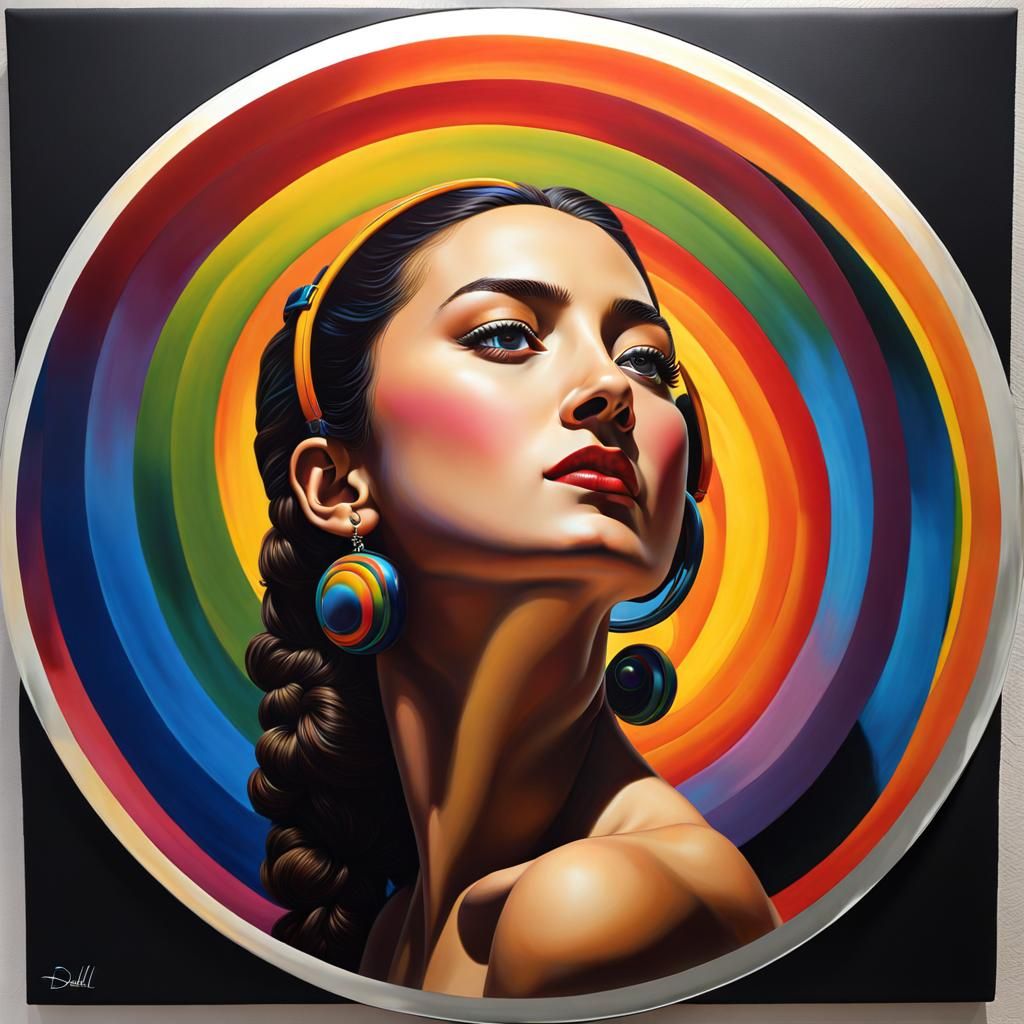 Surreal Dancing Queen in Melting Oil on Canvas