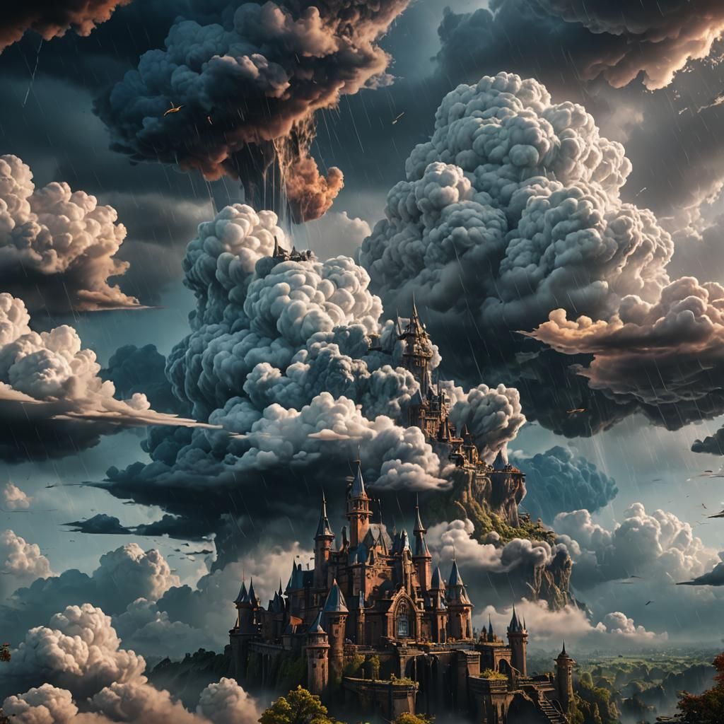 Fantastical Rainy Clouds in Deep Color