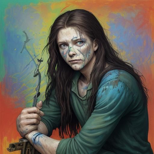 Surreal Melting Landscape as Impasto Oil Painting