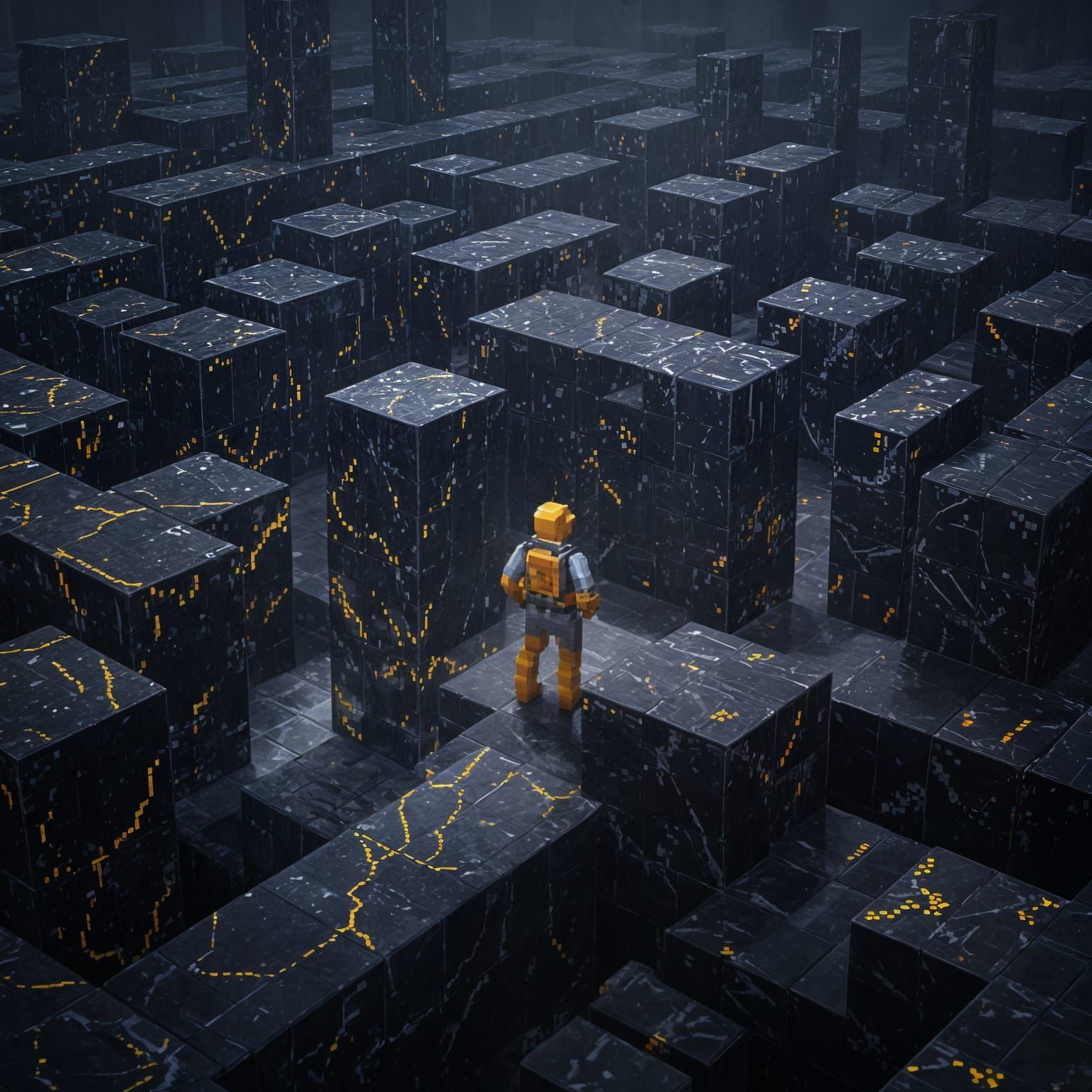 8-Bit Explorer in Obsidian Labyrinth