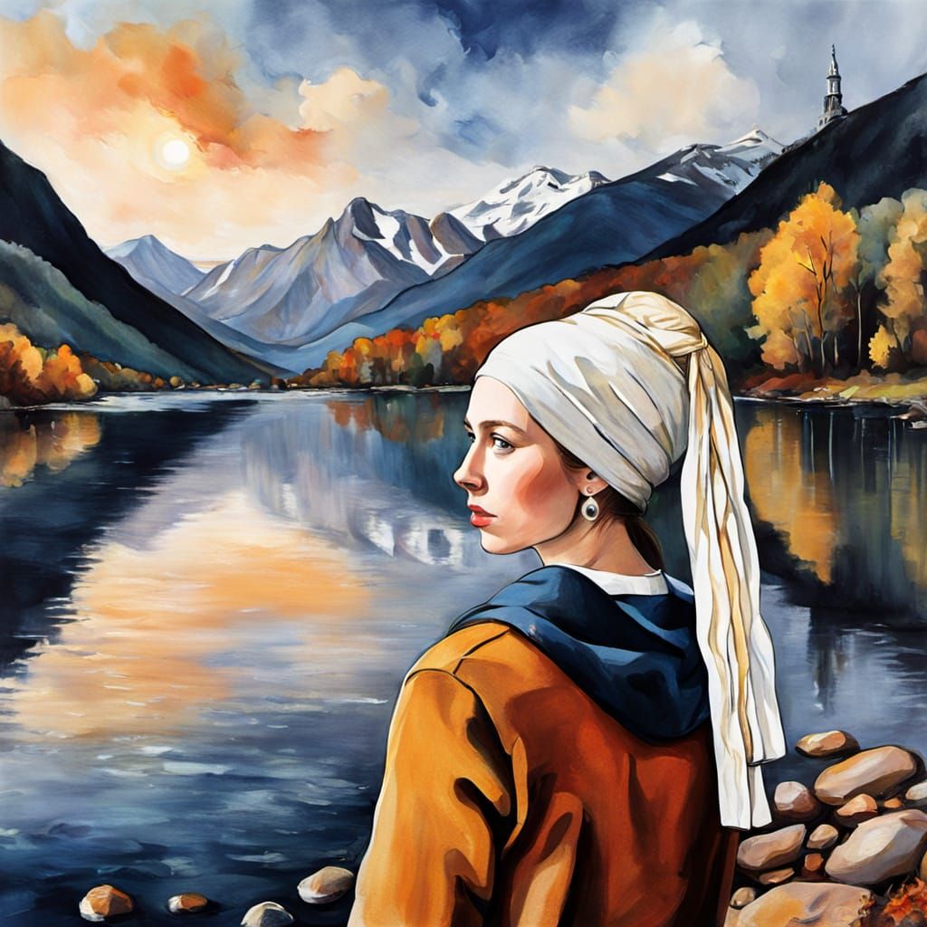 Portrait of a Young Woman in 17th Century Dutch Style