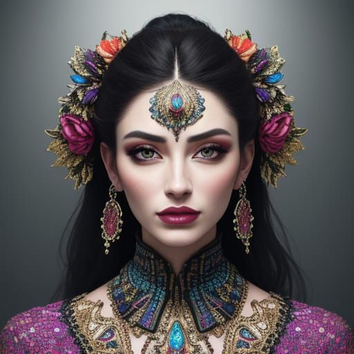 Hyperrealistic Portrait of a Futuristic Beauty