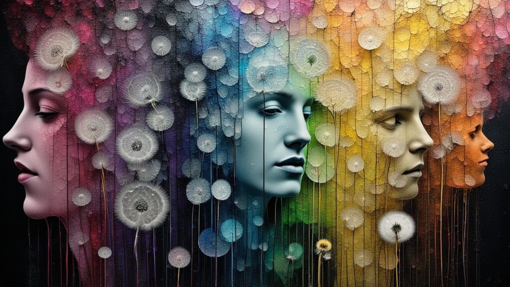 Mindscape of Emotions as ASCII Art, Digital Concept Art