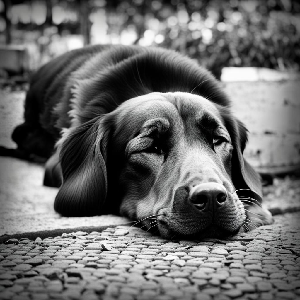 Peaceful Sleeping Dogs Lying Down
