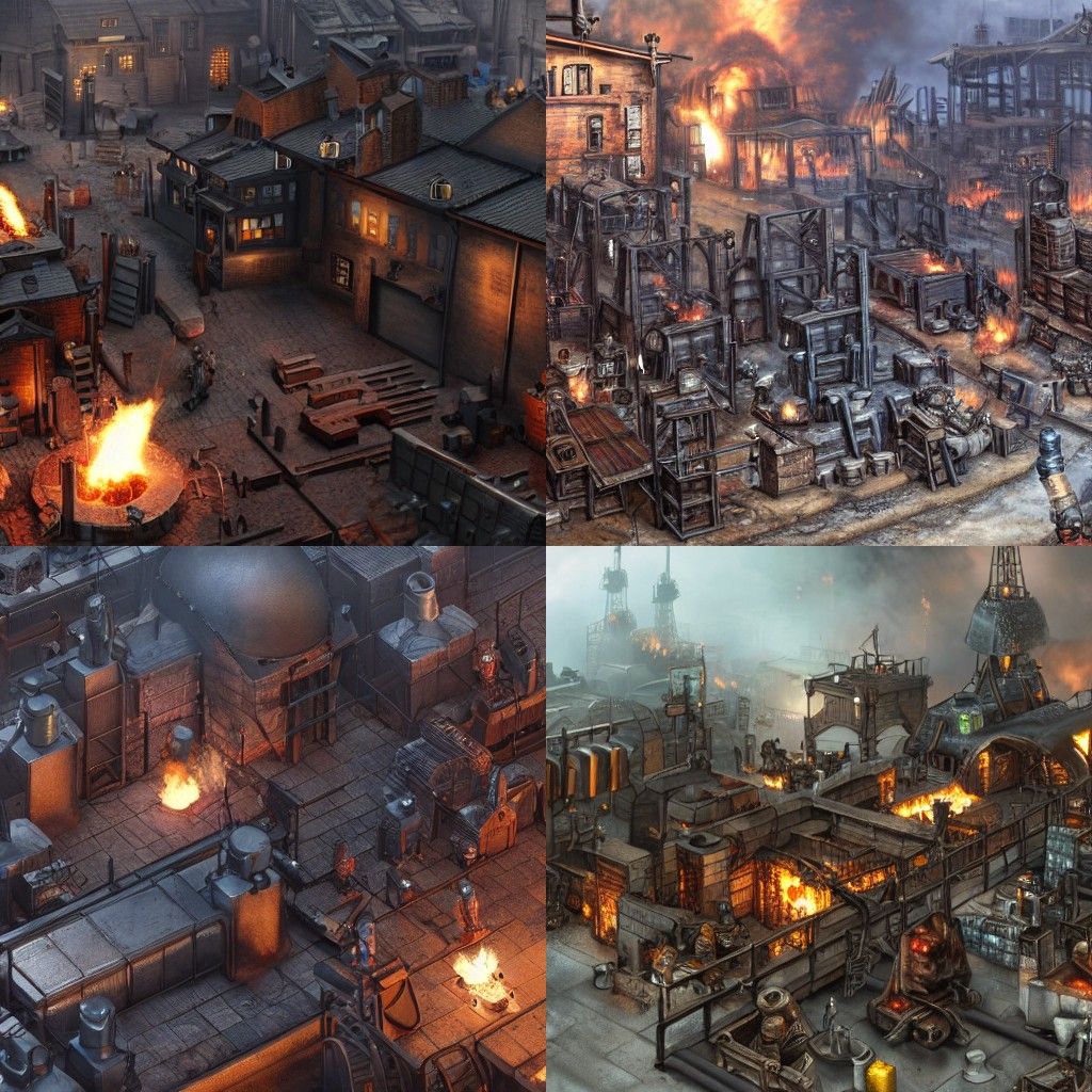 Blacksmith Foundry on Forgeworld in Hyperdetailed 8k