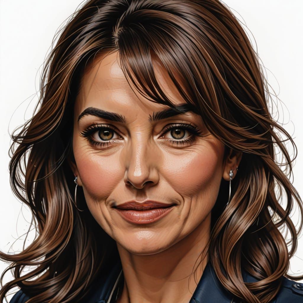 Monica Bellucci Caricature in 8k