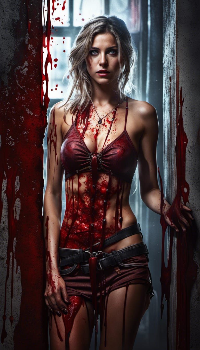 Post-Apocalyptic blood covered Female