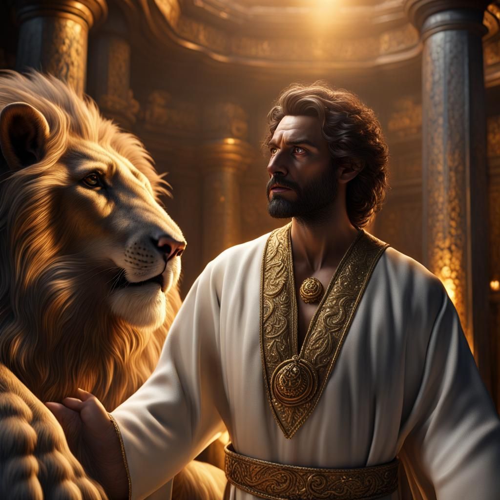 Danial in the Lions den