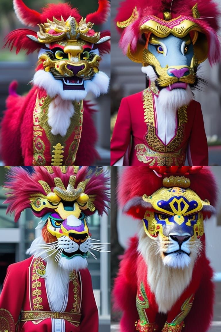 Fantastic Chinese Lion Dragon: Mythical Creature