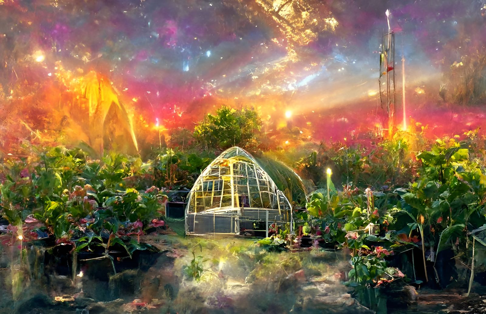 Golden Greenhouse in Space: Astral Garden