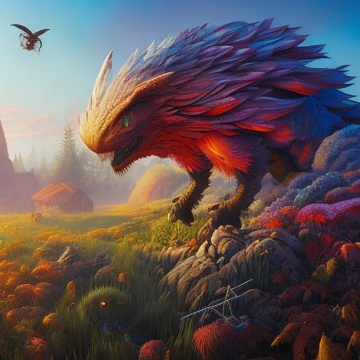 Smiling Scarecrow in Comic Book Art Style